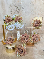 Brown Floral Set