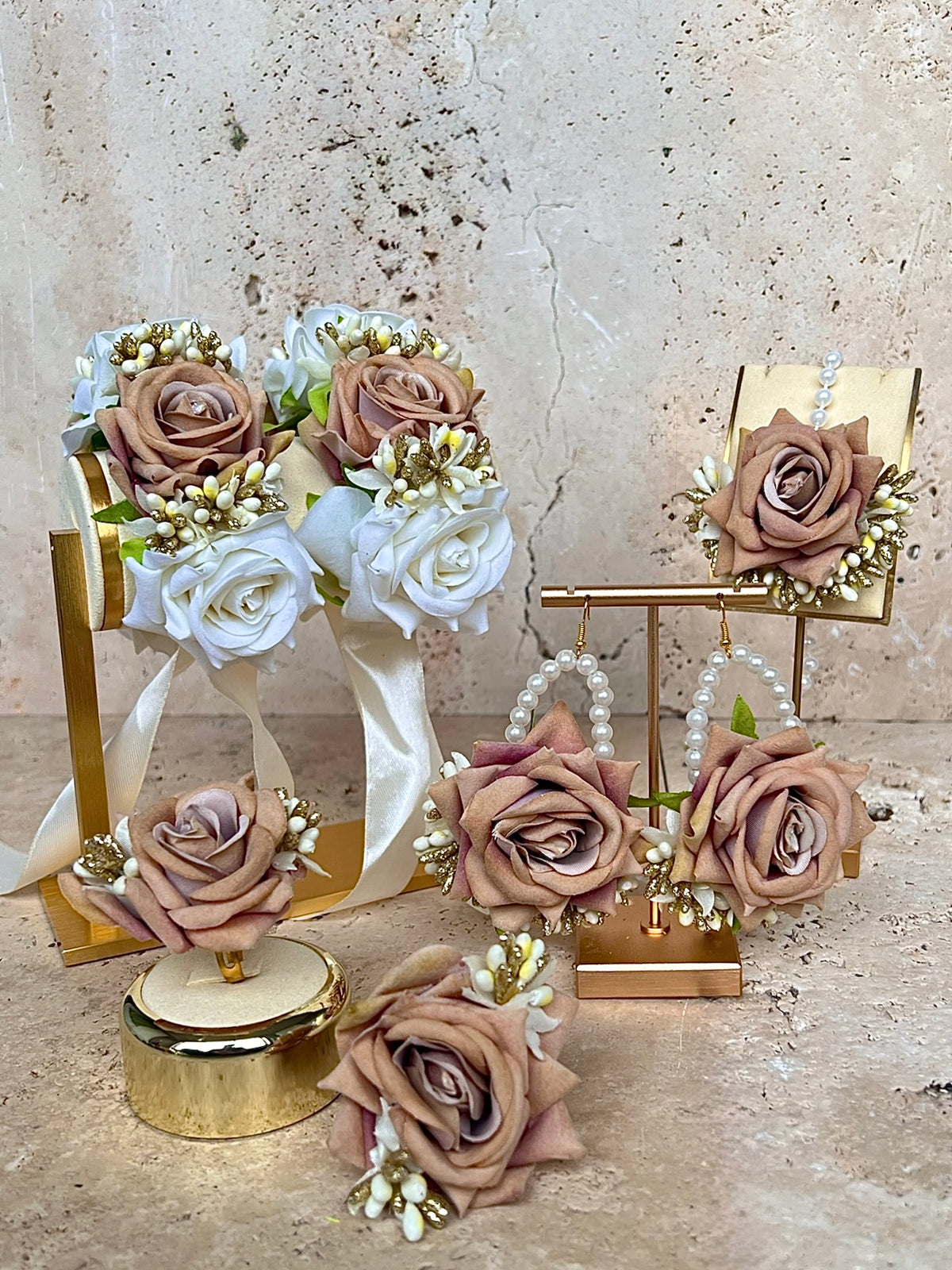 Brown Floral Set