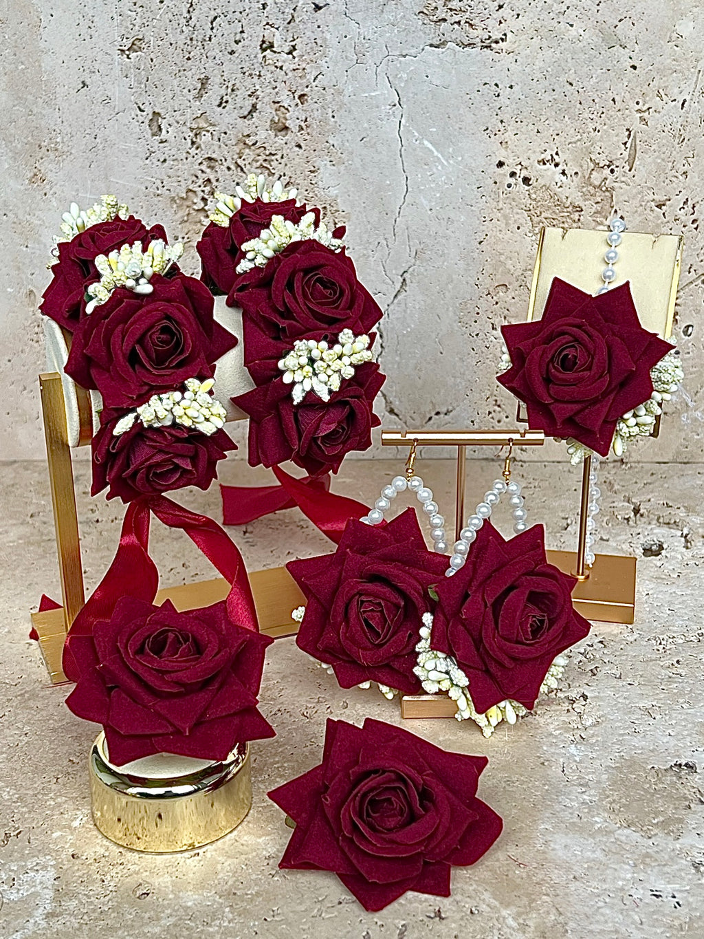Red Floral Set