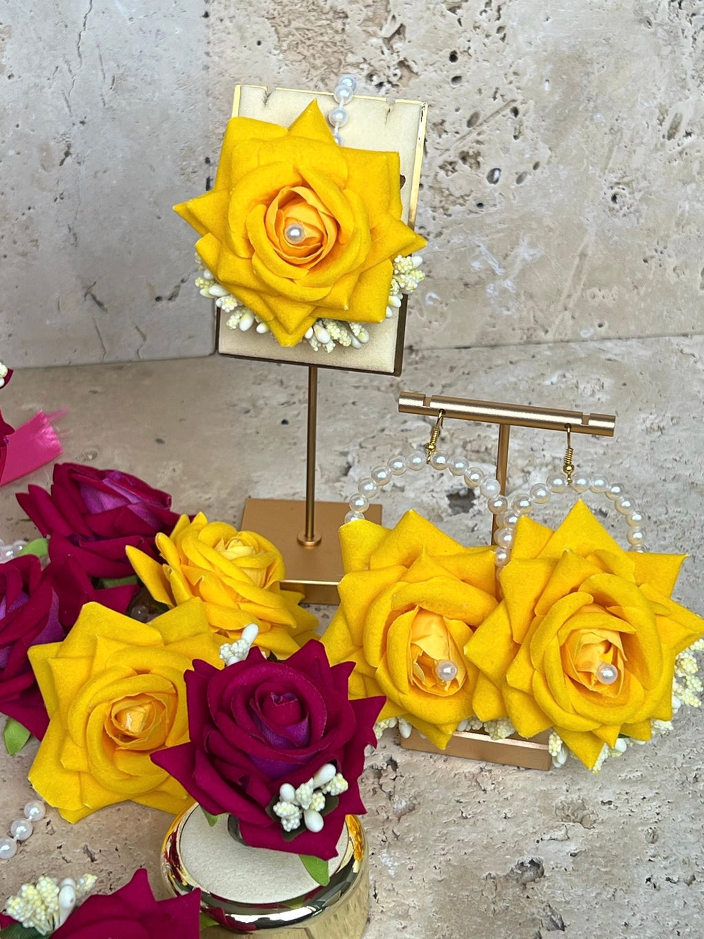 Yellow & Red Floral Set
