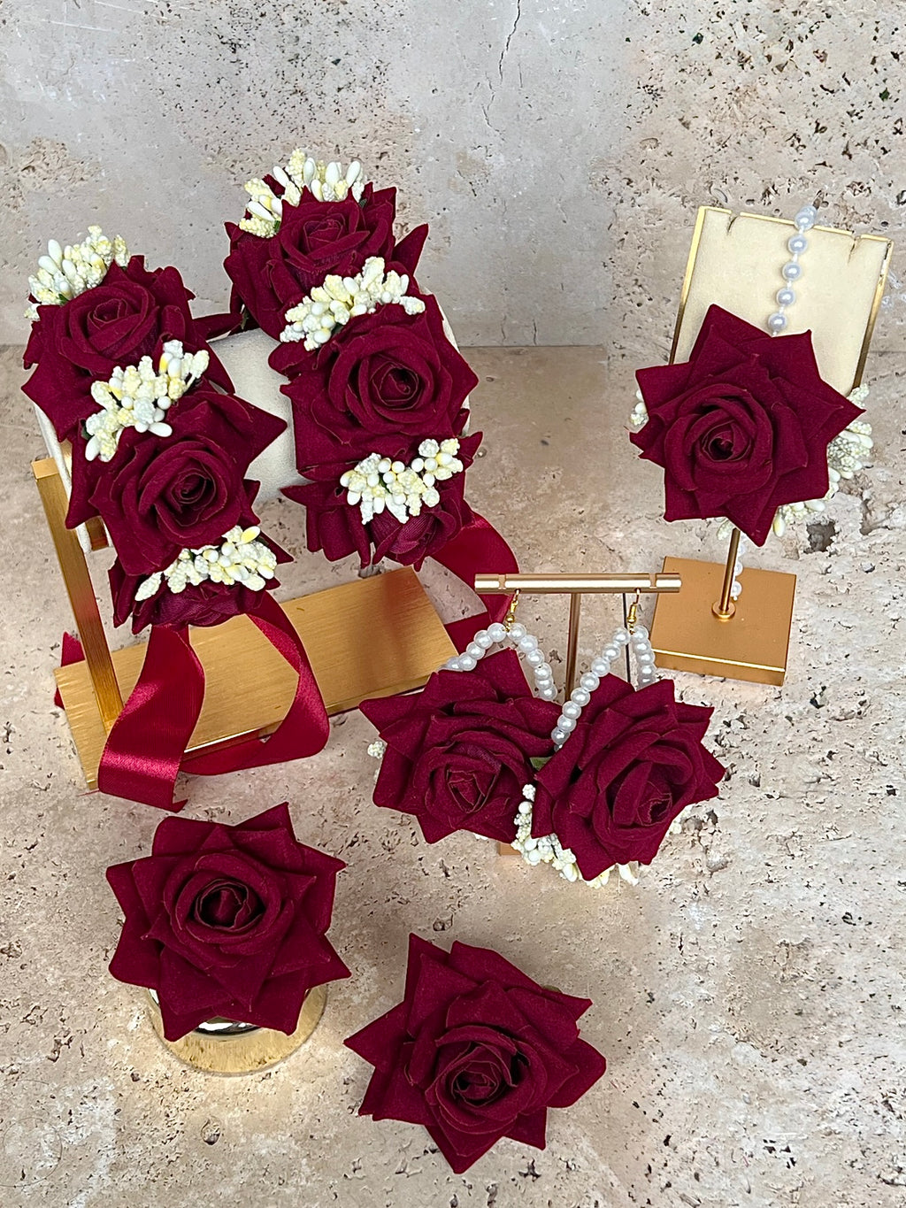 Red Floral Set