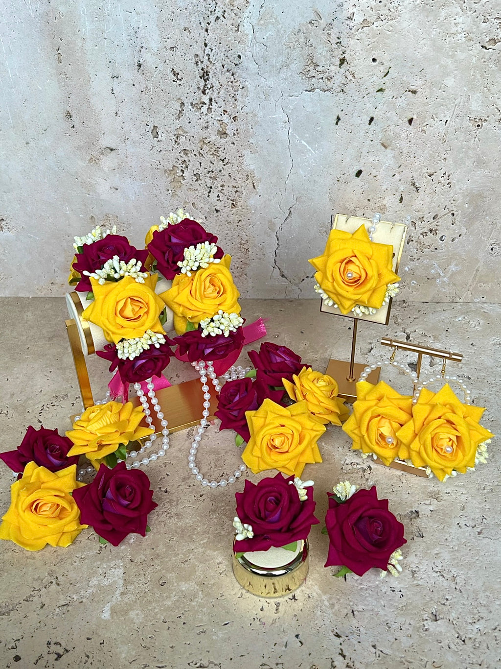 Yellow & Red Floral Set
