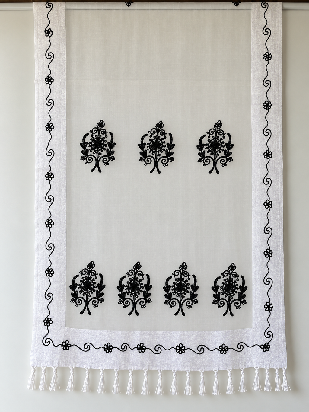 White Embroidered Dupatta