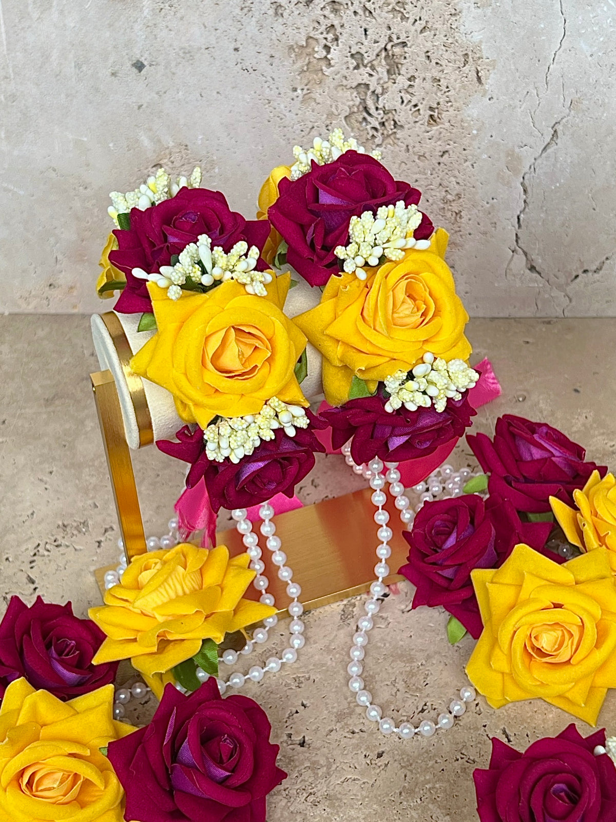 Yellow & Red Floral Set