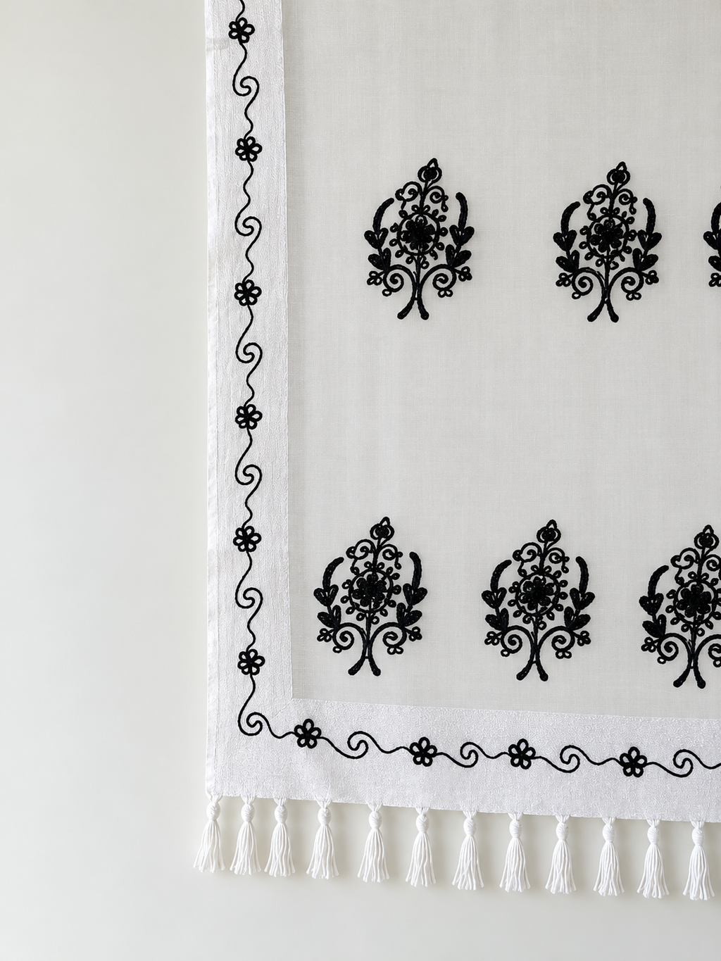 White Embroidered Dupatta
