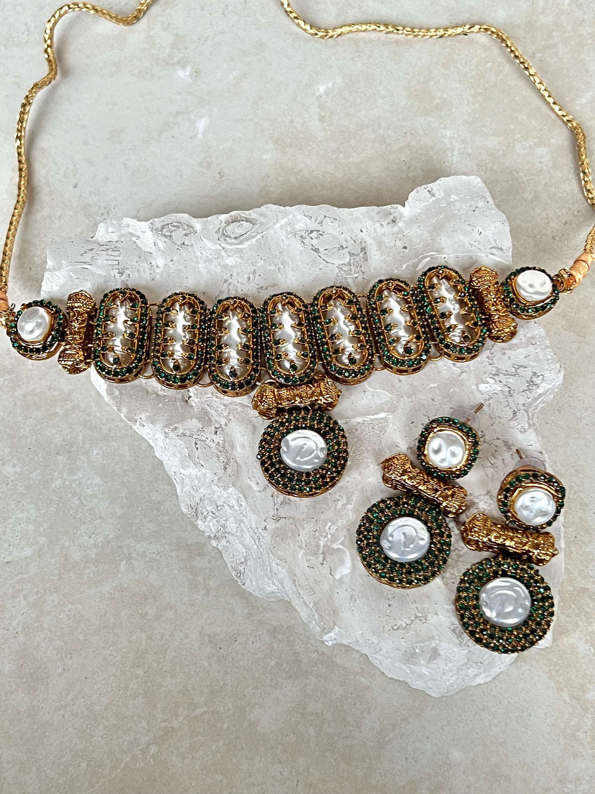 Stone Necklace Set