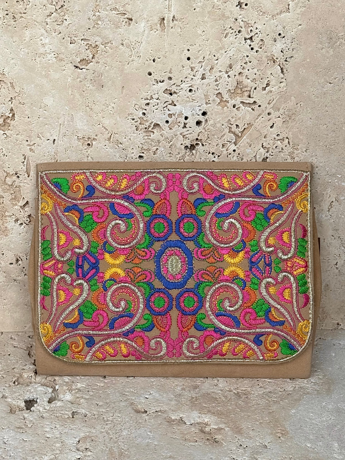 Embroidered Clutch
